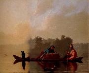 George Caleb Bingham Marchands de fourrures descendant le Missouri oil painting artist